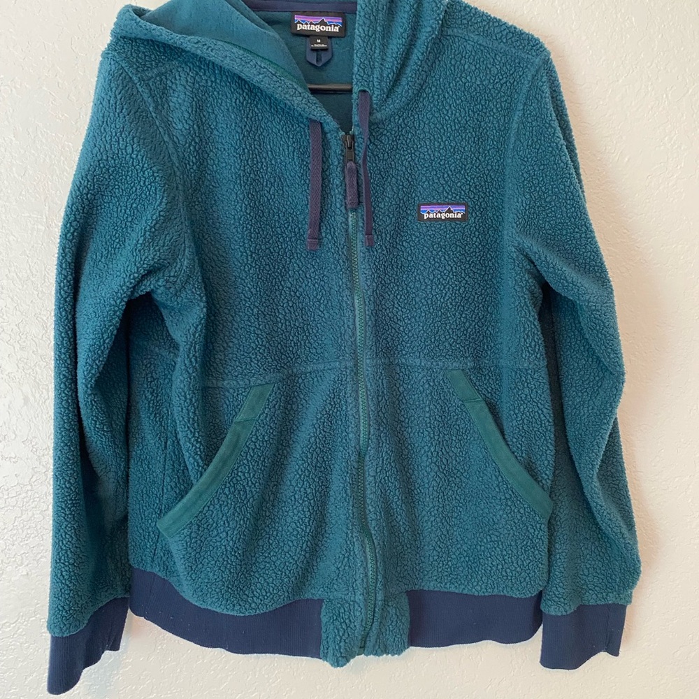 Patagonia Green Fleece Hoodie Sweatshirt